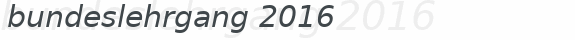 bundeslehrgang 2016